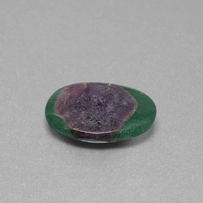 4.50 карата, натуральный Двуцветный Рубин в Фуксите, Огранка Овал, Полупрозрачный