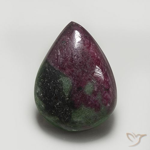 41.36ct Натуральный Многоцветный Рубин-Цоизит, Форма груши, Непрозрачный