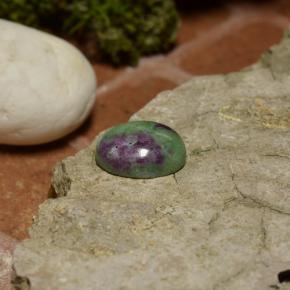 4.00 карата, натуральный Многоцветный Рубин-Цоизит, Огранка Овал, Непрозрачный