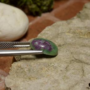 4.00 карата, натуральный Многоцветный Рубин-Цоизит, Огранка Овал, Непрозрачный