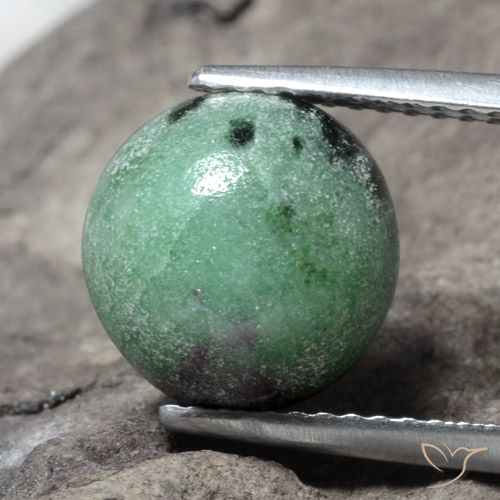 4.63ct Натуральный Многоцветный Рубин-Цоизит, Круглый, Непрозрачный