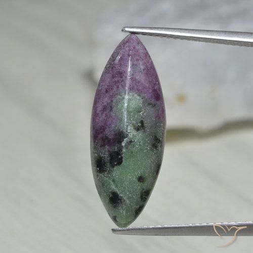 10.01ct Натуральный Многоцветный Рубин-Цоизит, Маркиза, Непрозрачный