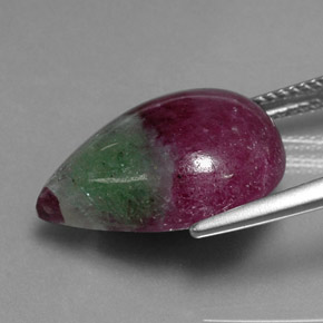 14.55 карата, натуральный Многоцветный Рубин-Цоизит, Форма груши, Непрозрачный