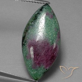 10.57ct Натуральный Многоцветный Рубин-Цоизит, Маркиза, Непрозрачный