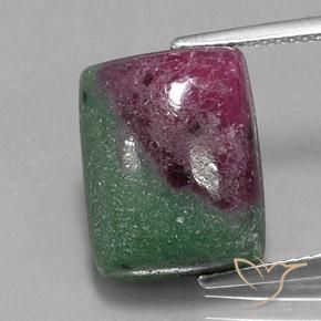 12.24ct Натуральный Многоцветный Рубин-Цоизит, Огранка Багет, Непрозрачный