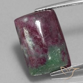 13.01ct Натуральный Многоцветный Рубин-Цоизит, Огранка Багет, Непрозрачный