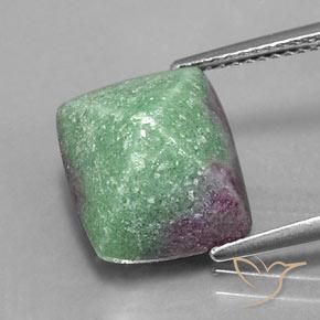 7.76ct Натуральный Многоцветный Рубин-Цоизит, Огранка Багет, Непрозрачный