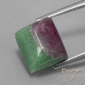 8.29ct Натуральный Многоцветный Рубин-Цоизит, Огранка Багет, Непрозрачный