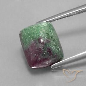 8.27ct Натуральный Многоцветный Рубин-Цоизит, Огранка Багет, Непрозрачный
