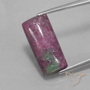 10.58ct Натуральный Многоцветный Рубин-Цоизит, Огранка Багет, Непрозрачный