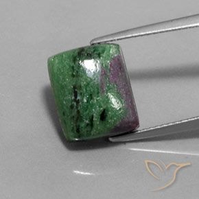 10.12ct Натуральный Многоцветный Рубин-Цоизит, Огранка Багет, Непрозрачный