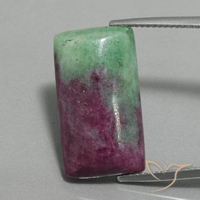 18.00ct Натуральный Многоцветный Рубин-Цоизит, Огранка Багет, Непрозрачный