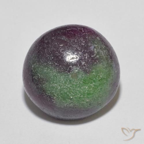 8.90ct Натуральный Многоцветный Рубин-Цоизит, Круглый, Непрозрачный