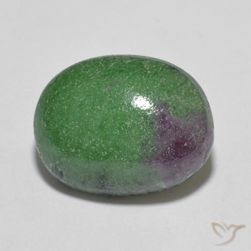 7.84ct Натуральный Многоцветный Рубин-Цоизит, Овал, Непрозрачный