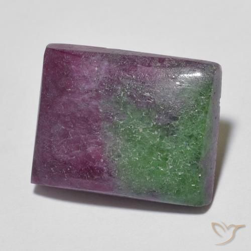 8.98ct Натуральный Многоцветный Рубин-Цоизит, Огранка Багет, Непрозрачный
