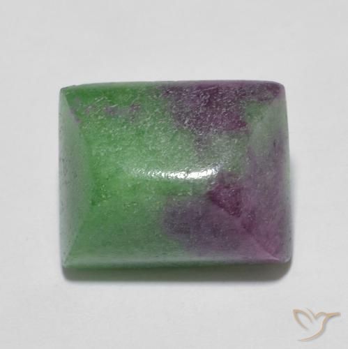 6.89ct Натуральный Многоцветный Рубин-Цоизит, Огранка Багет, Непрозрачный