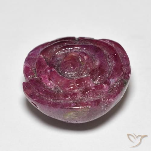 23.98 карата, натуральный Medium Dark-Purple Рубин-Цоизит, Огранка Цветок, Непрозрачный