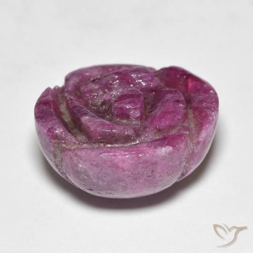 16.66 карата, натуральный Medium Dark-Purple Рубин-Цоизит, Огранка Цветок, Непрозрачный