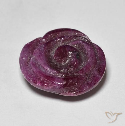 10.16 карата, натуральный Medium Dark-Purple Рубин-Цоизит, Огранка Цветок, Непрозрачный