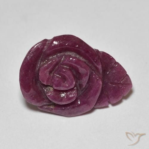 13.85ct Натуральный Многоцветный Рубин-Цоизит, Огранка Цветок, Непрозрачный