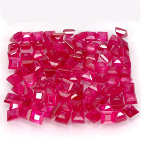 Натуральный красный рубин  карата квадрат, VS-SI