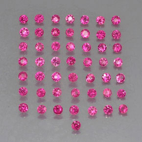 Натуральный розовый рубин  карата огранка круг, VVS-VS