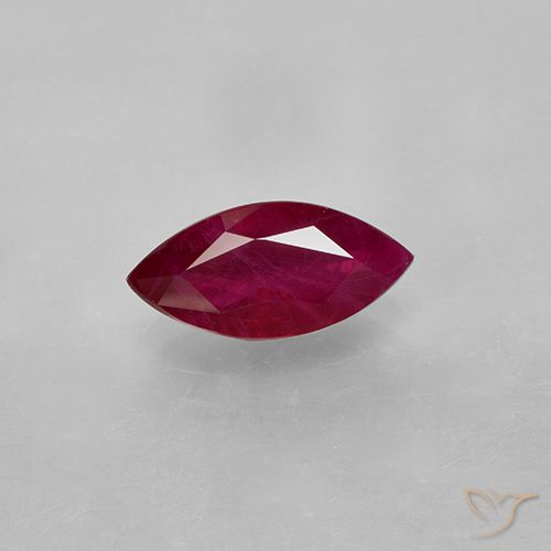 1.41ct Натуральный Средний красный Рубин, Маркиза, VS-SI