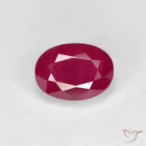 1.28ct Натуральный Средний красный Рубин, Овал, VS-SI