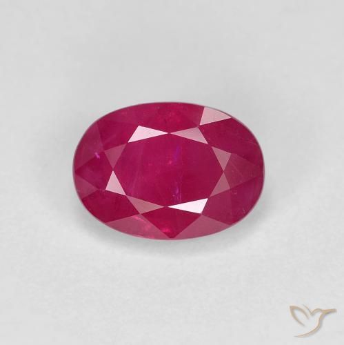 1.23ct Натуральный Розовато-красный Рубин, Овал, VS-SI
