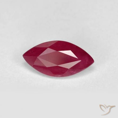 1.28ct Натуральный Средний красный Рубин, Маркиза, VS-SI