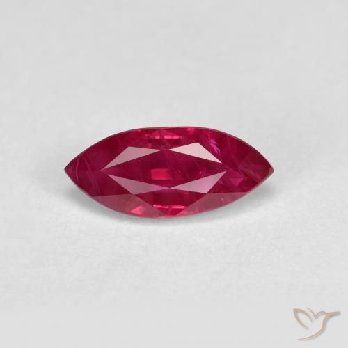 1.14ct Натуральный Средний красный Рубин, Маркиза, VS-SI