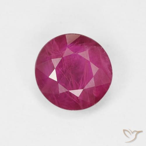 0.80ct Натуральный Розовато-красный Рубин, Круглый, VS-SI