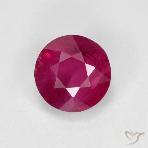 0.94ct Натуральный Средний красный Рубин, Круглый, VS-SI