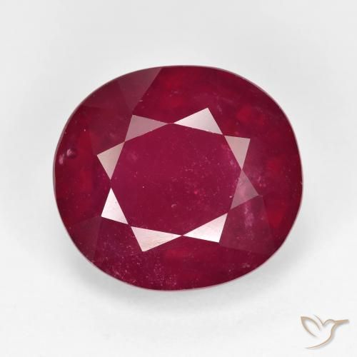 13.44ct Натуральный Темно-красный Рубин, Овал, VS-SI