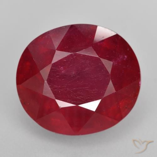 15.41ct Натуральный Средний красный Рубин, Овал, VS-SI
