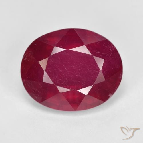 12.82ct Натуральный Темно-красный Рубин, Овал, VS-SI