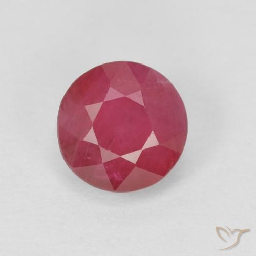1.09ct Натуральный Красновато-розовый Рубин, Круглый, VS-SI
