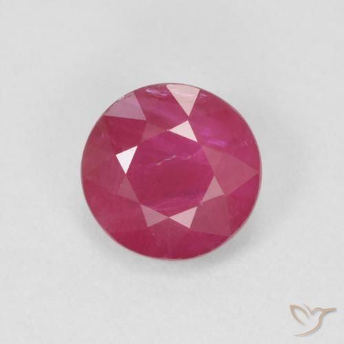 0.84ct Натуральный Розовато-красный Рубин, Круглый, VS-SI