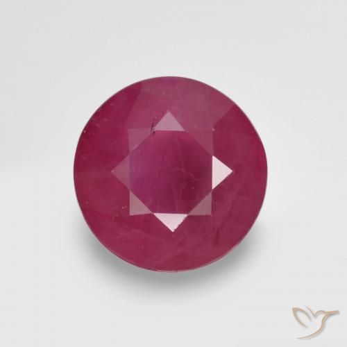 1.12ct Натуральный Средний красный Рубин, Круглый, VS-SI