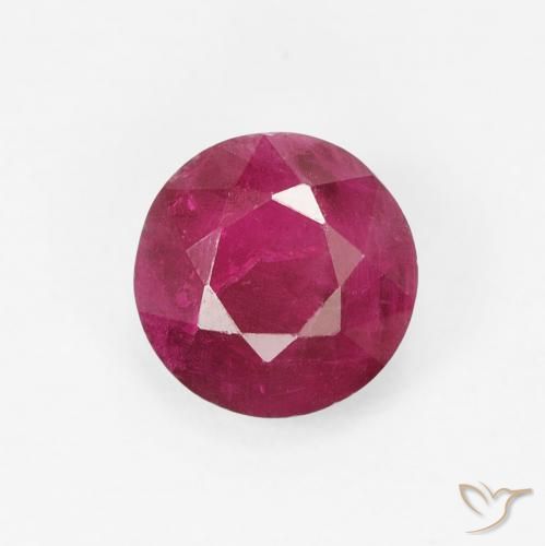 0.80ct Натуральный Розовато-красный Рубин, Круглый, VS-SI