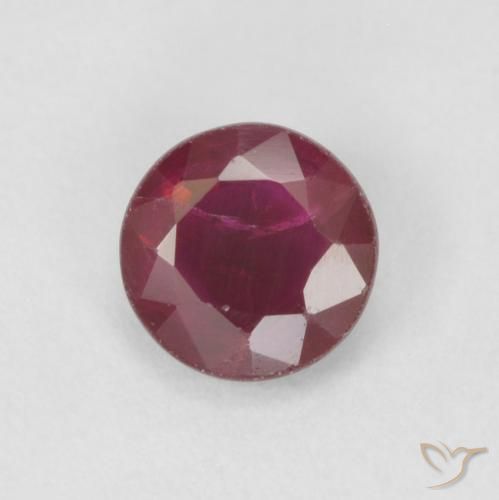 0.40ct Натуральный Темно-красный Рубин, Круглый, VS-SI
