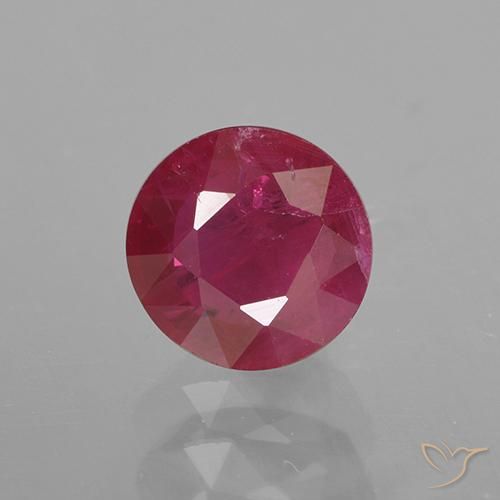 0.98ct Натуральный Розовато-красный Рубин, Круглый, VS-SI
