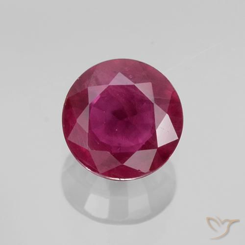 0.70ct Натуральный Темно-красный Рубин, Круглый, VS-SI