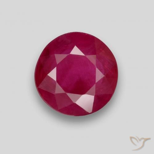 0.90ct Натуральный Красновато-розовый Рубин, Круглый, VS-SI