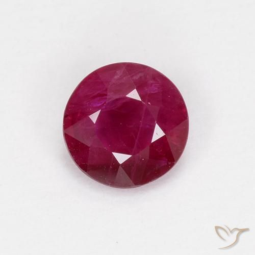 0.72ct Натуральный Средний красный Рубин, Круглый, VS-SI