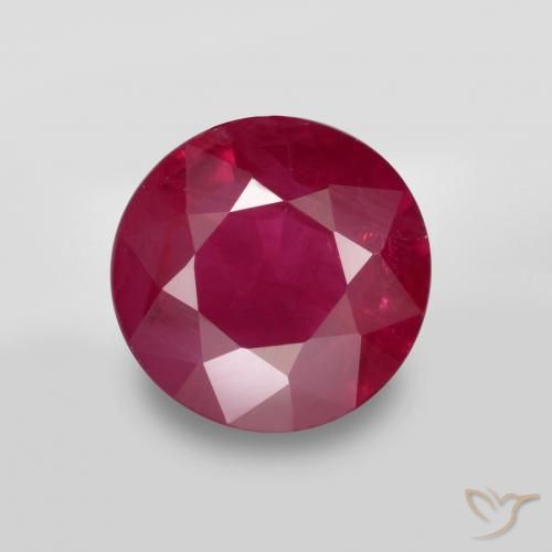 0.92ct Натуральный Темно-красный Рубин, Круглый, VS-SI