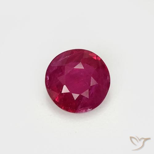0.64ct Натуральный Средний красный Рубин, Круглый, VS-SI