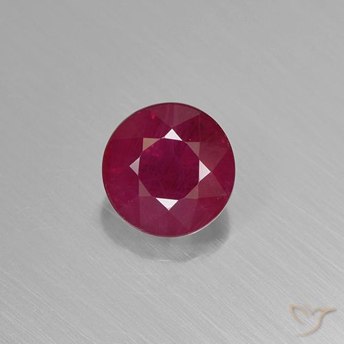 0.95ct Натуральный Розовато-красный Рубин, Круглый, VS-SI