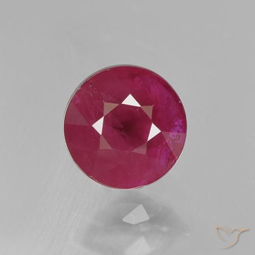 0.96ct Натуральный Средний красный Рубин, Круглый, VS-SI