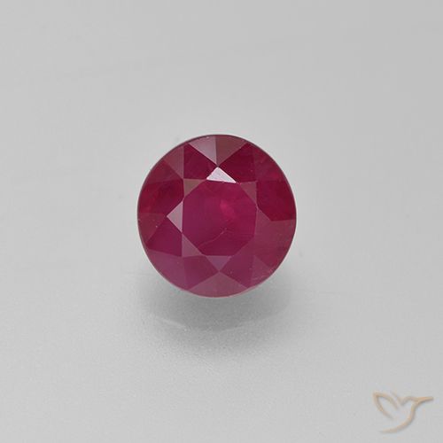 1.11ct Натуральный Средний красный Рубин, Круглый, VS-SI